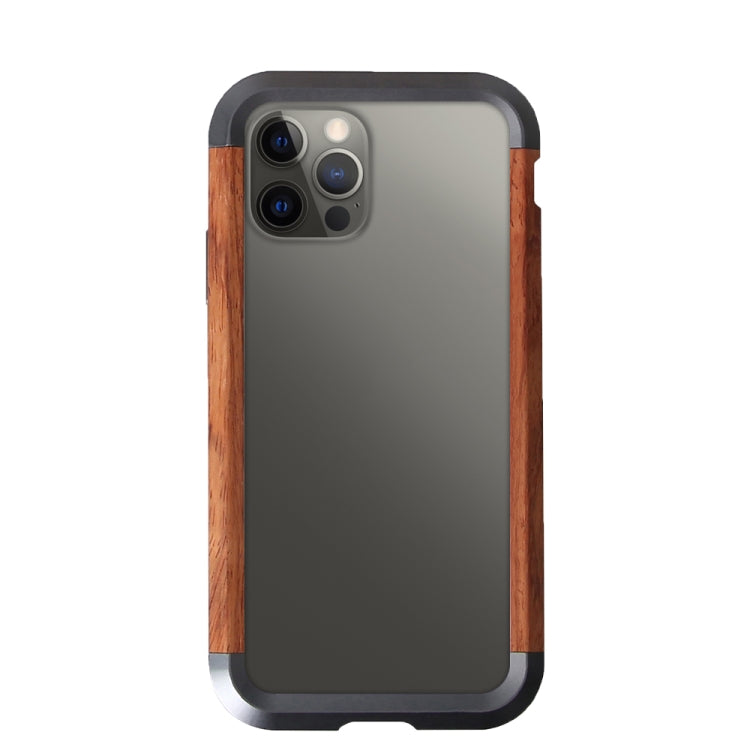 For iPhone 12 / 12 Pro R-JUST Metal + Wood Frame Protective Case - HoMEdemic™ 