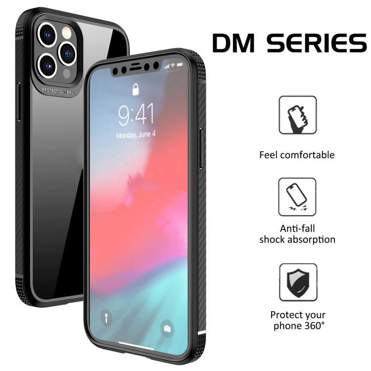 For iPhone 12 / 12 Pro iPAKY MG Series Carbon Fiber Texture Shockproof TPU+ Transparent PC Case(Black) - HoMEdemic™ 