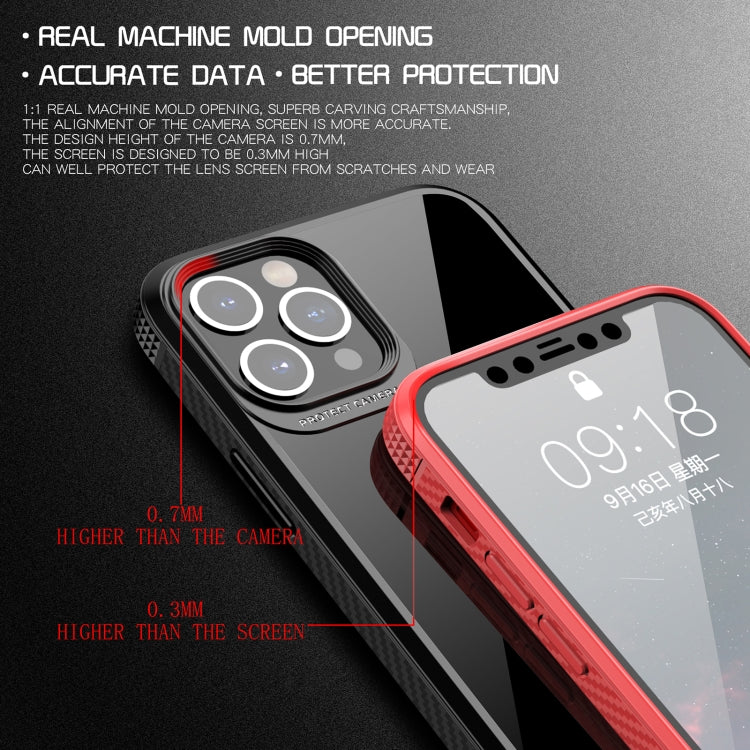 For iPhone 12 / 12 Pro iPAKY MG Series Carbon Fiber Texture Shockproof TPU+ Transparent PC Case(Black) - HoMEdemic™ 