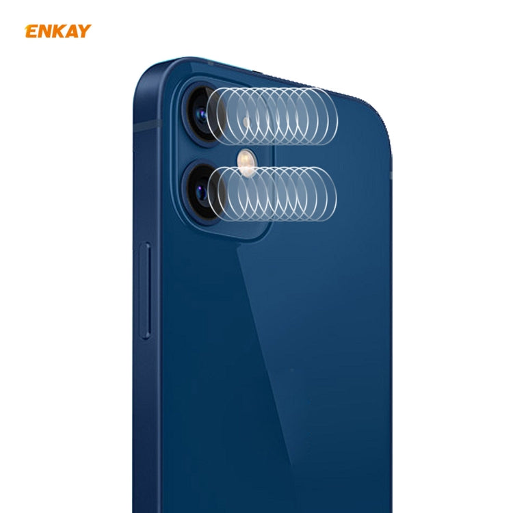 For iPhone 12 / 12 mini 10Set ENKAY 0.2mm 9H 2.15D Round Edge Rear Camera Lens Tempered Glass Film - HoMEdemic™ 