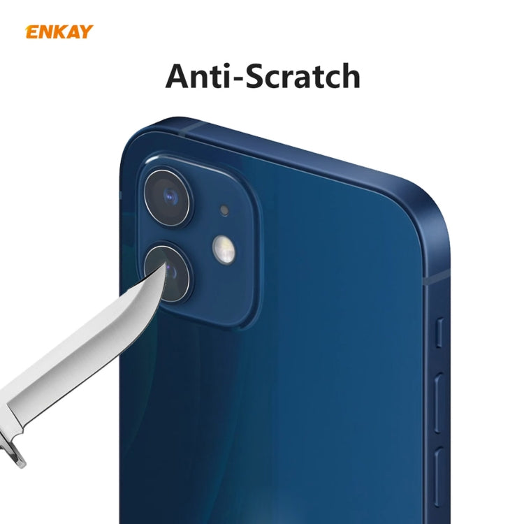 For iPhone 12 / 12 mini 10Set ENKAY 0.2mm 9H 2.15D Round Edge Rear Camera Lens Tempered Glass Film - HoMEdemic™ 