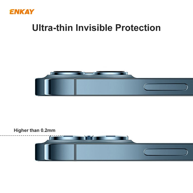 For iPhone 12 / 12 mini 10Set ENKAY 0.2mm 9H 2.15D Round Edge Rear Camera Lens Tempered Glass Film - HoMEdemic™ 
