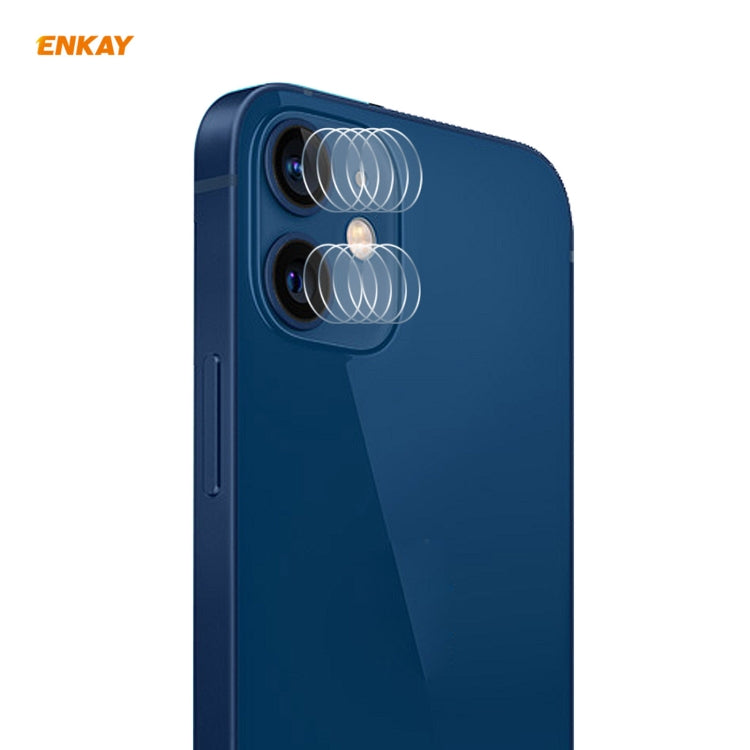 For iPhone 12 / 12 mini 5Set ENKAY 0.2mm 9H 2.15D Round Edge Rear Camera Lens Tempered Glass Film - HoMEdemic™ 
