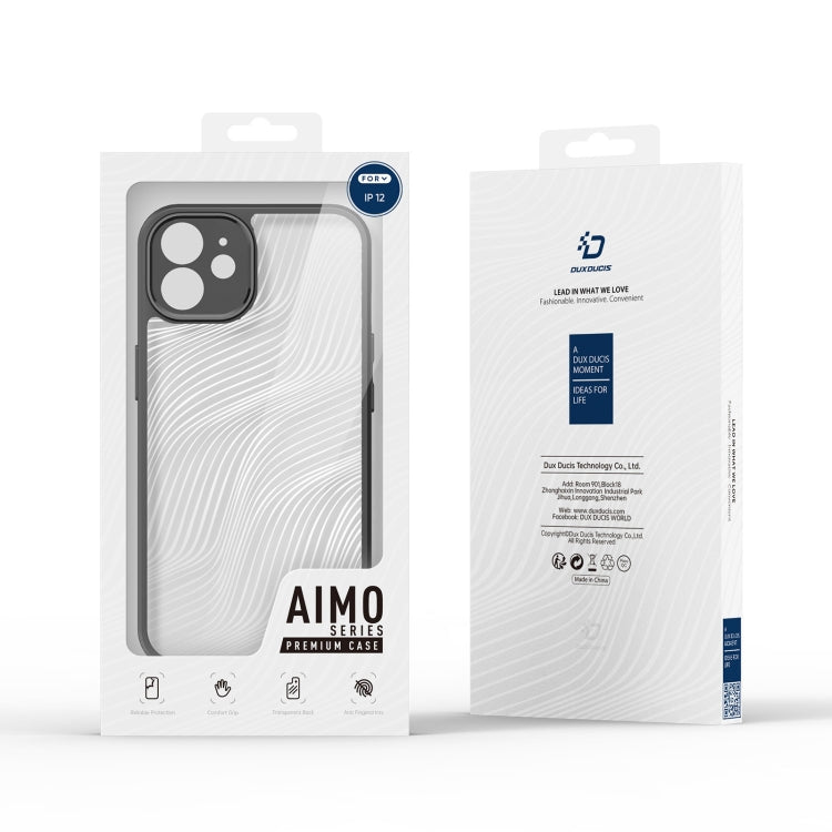 For iPhone 12 DUX DUCIS Aimo Series  Frosted Feel Phone Case(Black) - HoMEdemic™ 