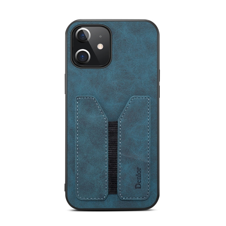 For iPhone 12 Denior Elastic Card Slot PU + TPU Phone Case(Blue) - HoMEdemic™ 