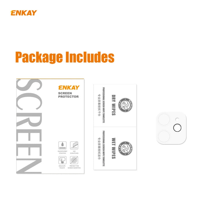 For iPhone 12 ENKAY Hat-Prince 9H Rear Camera Lens Tempered Glass Film Full Coverage Protector - HoMEdemic™ 