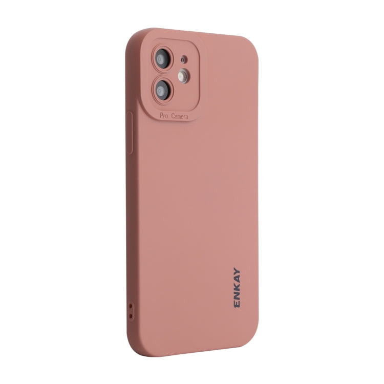 For iPhone 12 ENKAY Liquid Silicone Phone Case(Pink) - HoMEdemic™ 
