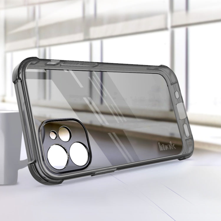 For iPhone 12 IMAK All-inclusive Shockproof Airbag TPU Case with Screen Protector (Transparent Black) - HoMEdemic™ 