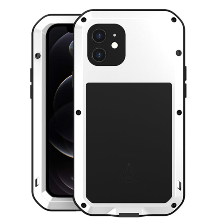 For iPhone 12 LOVE MEI Metal Shockproof Life Waterproof Dustproof Protective Case(White) - HoMEdemic™ 