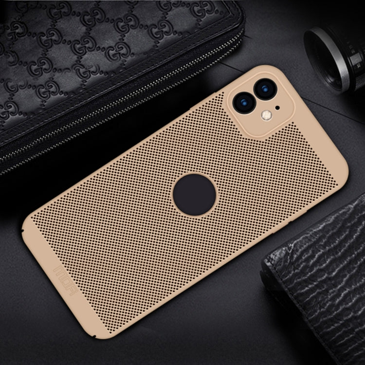 For iPhone 12 MOFi Honeycomb Texture Breathable PC Shockproof Protective Back Cover Case(Gold) - HoMEdemic™ 
