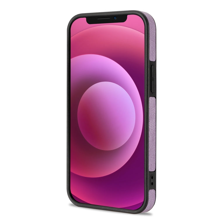 For iPhone 12 N.BEKUS Vertical Flip Card Slot RFID Phone Case(Purple) - HoMEdemic™ 
