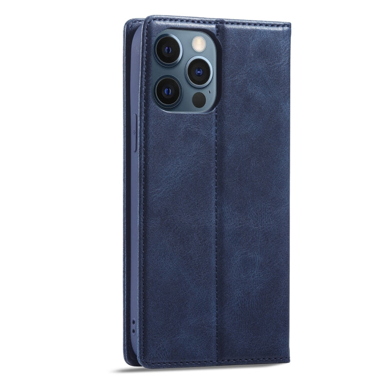 For iPhone 12 Pro/12 LC.IMEEKE RFID Anti-theft Leather Phone Case(Blue) - HoMEdemic™ 