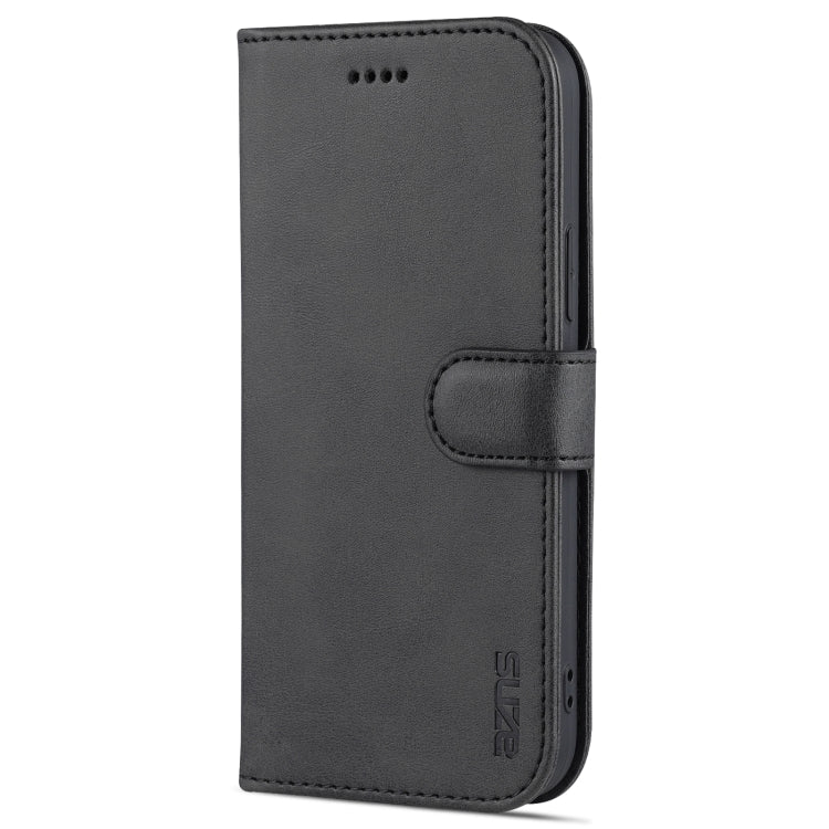 For iPhone 12 Pro AZNS Skin Feel Calf Texture Horizontal Flip Leather Case with Card Slots & Holder & Wallet(Black) - HoMEdemic™ 