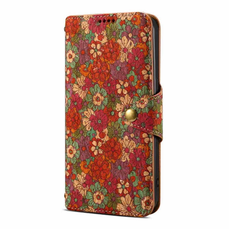 For iPhone 12 Pro Denior Flower Language Series Cork Fabric Oil Edge Leather Phone Case(Summer) - HoMEdemic™ 