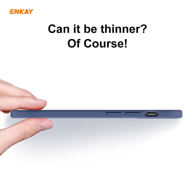 For iPhone 12 Pro Hat-Prince ENKAY ENK-PC069 Liquid Silicone Straight Edge Shockproof Protective Case(Beige) - HoMEdemic™ 