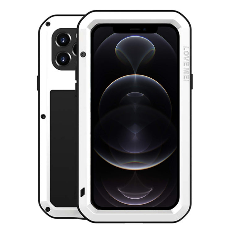 For iPhone 12 Pro LOVE MEI Metal Shockproof Life Waterproof Dustproof Protective Case(White) - HoMEdemic™ 