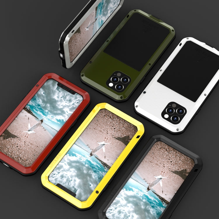 For iPhone 12 Pro LOVE MEI Metal Shockproof Life Waterproof Dustproof Protective Case(White) - HoMEdemic™ 
