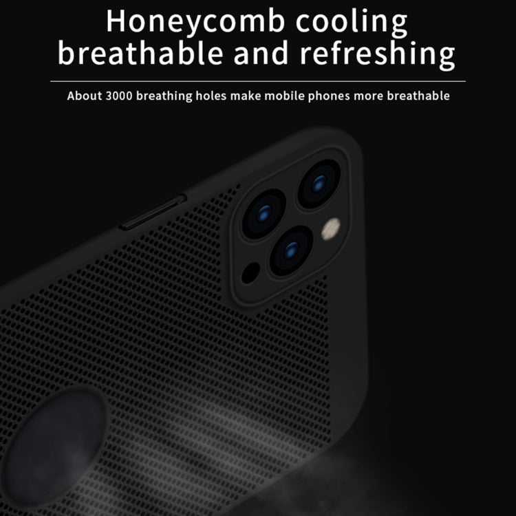 For iPhone 12 Pro MOFi Honeycomb Texture Breathable PC Shockproof Protective Back Cover Case(Rose Gold) - HoMEdemic™ 