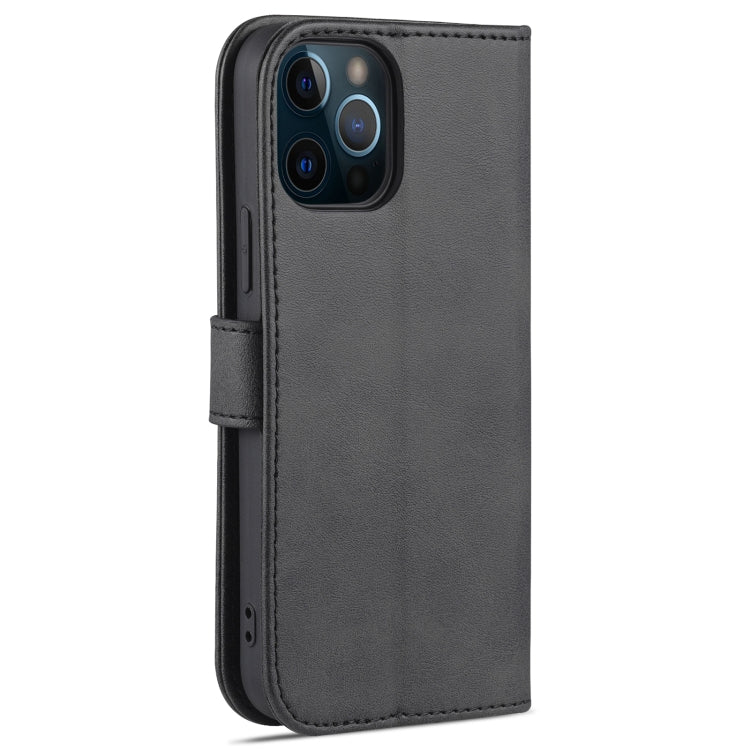 For iPhone 12 Pro Max AZNS Skin Feel Calf Texture Horizontal Flip Leather Case with Card Slots & Holder & Wallet(Black) - HoMEdemic™ 