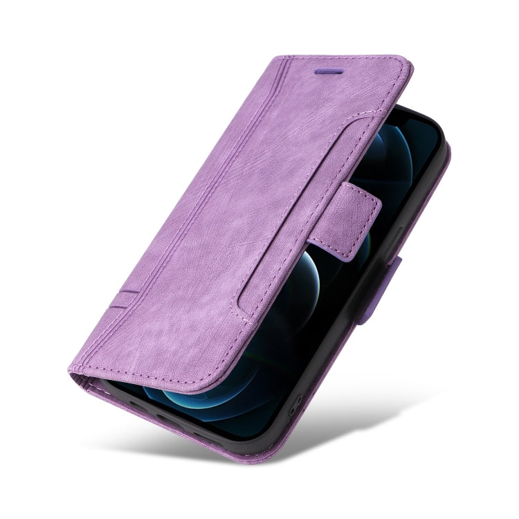 For iPhone 12 Pro Max BETOPNICE Dual-side Buckle Leather Phone Case(Purple) - HoMEdemic™ 
