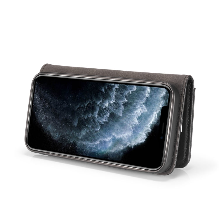 For iPhone 12 Pro Max DG.MING Crazy Horse Texture Detachable Magnetic Leather Case(Black) - HoMEdemic™ 