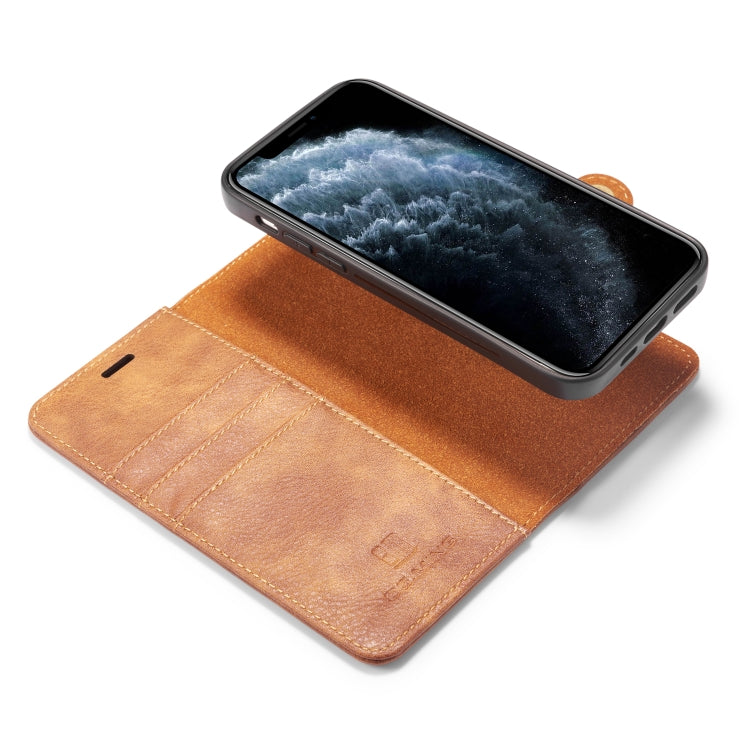 For iPhone 12 Pro Max DG.MING Crazy Horse Texture Detachable Magnetic Leather Case(Brown) - HoMEdemic™ 