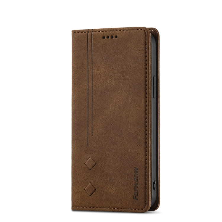 For iPhone 12 Pro Max Forwenw F2 Series Magnetic Horizontal Flip Leather Case with Holder & Card Slots & Wallet(Brown) - HoMEdemic™ 