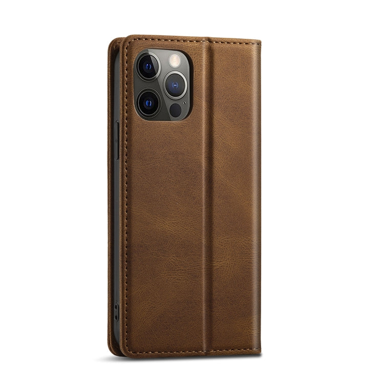 For iPhone 12 Pro Max Forwenw F2 Series Magnetic Horizontal Flip Leather Case with Holder & Card Slots & Wallet(Brown) - HoMEdemic™ 