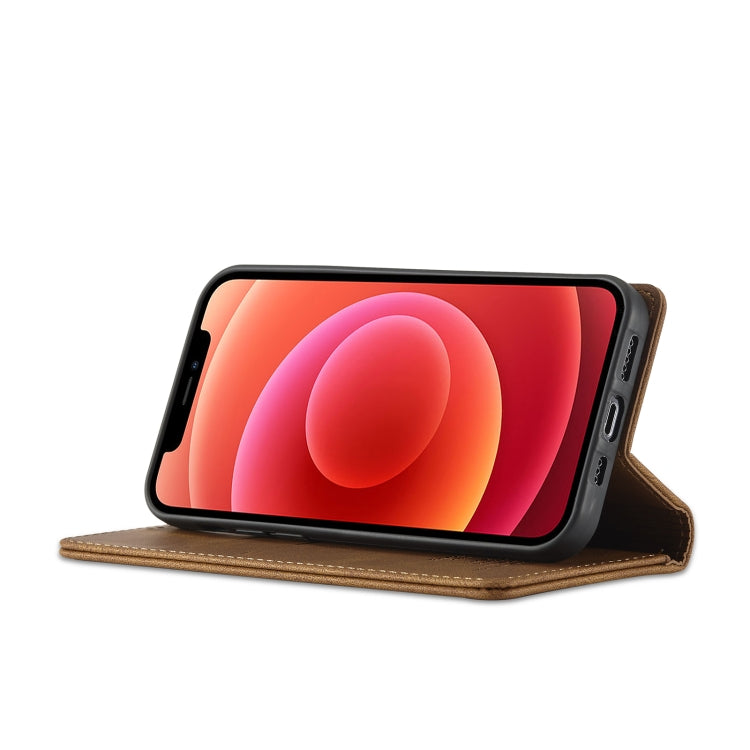 For iPhone 12 Pro Max Forwenw F2 Series Magnetic Horizontal Flip Leather Case with Holder & Card Slots & Wallet(Brown) - HoMEdemic™ 