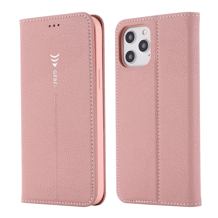 For iPhone 12 Pro Max GEBEI PU+TPU Horizontal Flip Protective Case with Holder & Card Slots(Rose Gold) - HoMEdemic™ 