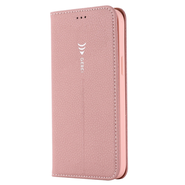 For iPhone 12 Pro Max GEBEI PU+TPU Horizontal Flip Protective Case with Holder & Card Slots(Rose Gold) - HoMEdemic™ 