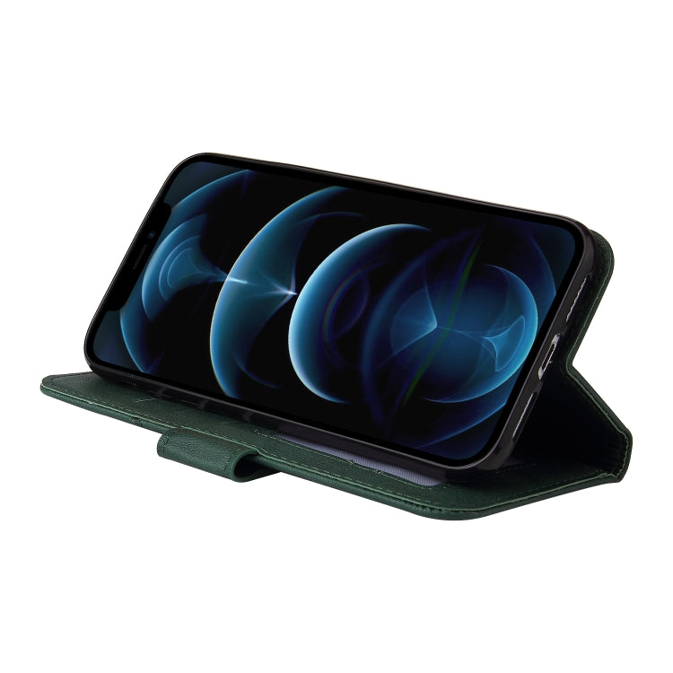 For iPhone 12 Pro Max GQUTROBE Right Angle Leather Phone Case(Green) - HoMEdemic™ 