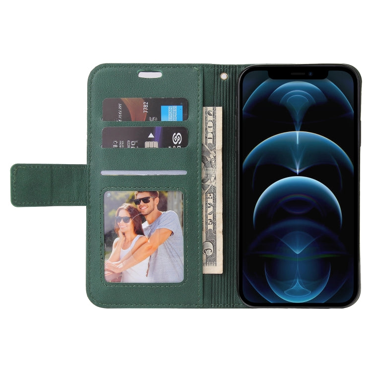 For iPhone 12 Pro Max GQUTROBE Right Angle Leather Phone Case(Green) - HoMEdemic™ 