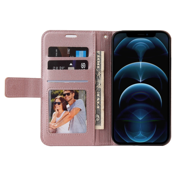 For iPhone 12 Pro Max GQUTROBE Right Angle Leather Phone Case(Rose Gold) - HoMEdemic™ 