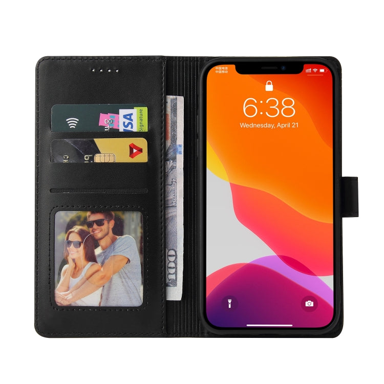 For iPhone 12 Pro Max GQUTROBE Skin Feel Magnetic Leather Phone Case(Black) - HoMEdemic™ 