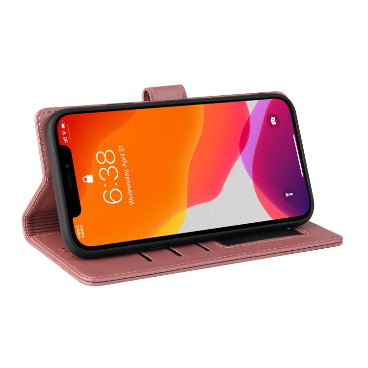 For iPhone 12 Pro Max GQUTROBE Skin Feel Magnetic Leather Phone Case(Rose Gold) - HoMEdemic™ 