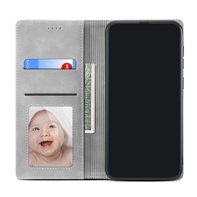 For iPhone 12 Pro Max GUSSIM GS-001 Business Style Horizontal Flip Skin Feel PU Leather Case with Holder & Card Slots & Wallet & Photo Frame(Gray) - HoMEdemic™ 