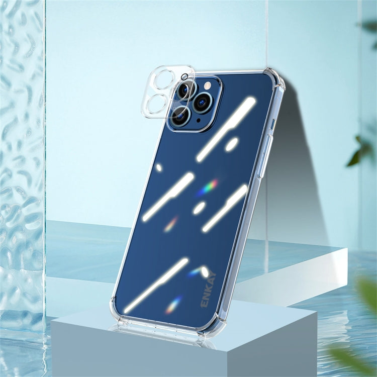 For iPhone 12 Pro Max Hat-Prince ENKAY Clear TPU Shockproof Airbag Soft Case + Camera Lens Glass Film - HoMEdemic™ 