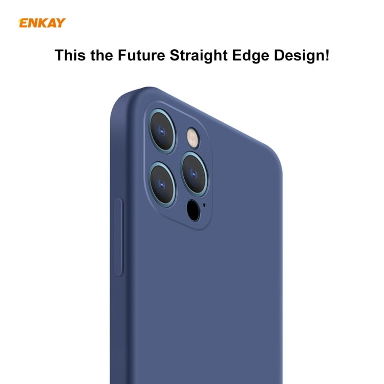 For iPhone 12 Pro Max Hat-Prince ENKAY ENK-PC070 Liquid Silicone Straight Edge Shockproof Protective Case(Beige) - HoMEdemic™ 