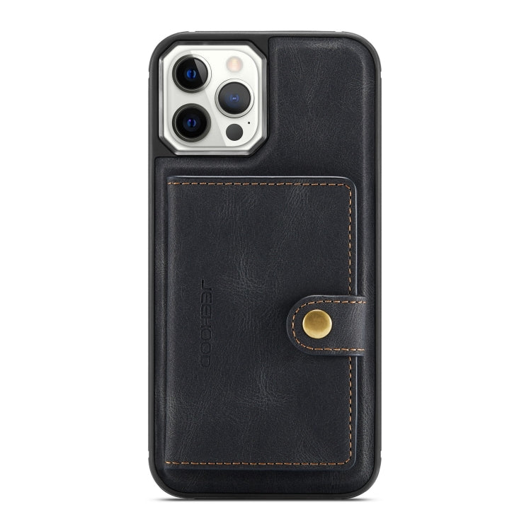 For iPhone 12 Pro Max JEEHOOD Retro Magnetic Detachable Protective Case with Wallet & Card Slot & Holder(Black) - HoMEdemic™ 