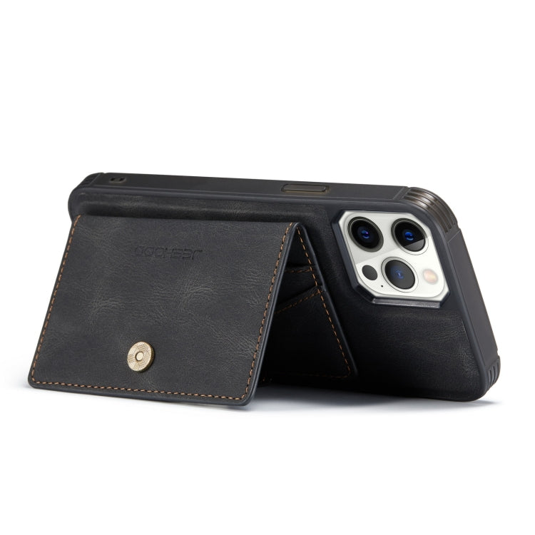 For iPhone 12 Pro Max JEEHOOD Retro Magnetic Detachable Protective Case with Wallet & Card Slot & Holder(Black) - HoMEdemic™ 