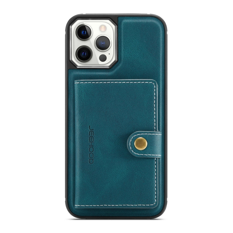 For iPhone 12 Pro Max JEEHOOD Retro Magnetic Detachable Protective Case with Wallet & Card Slot & Holder(Blue) - HoMEdemic™ 