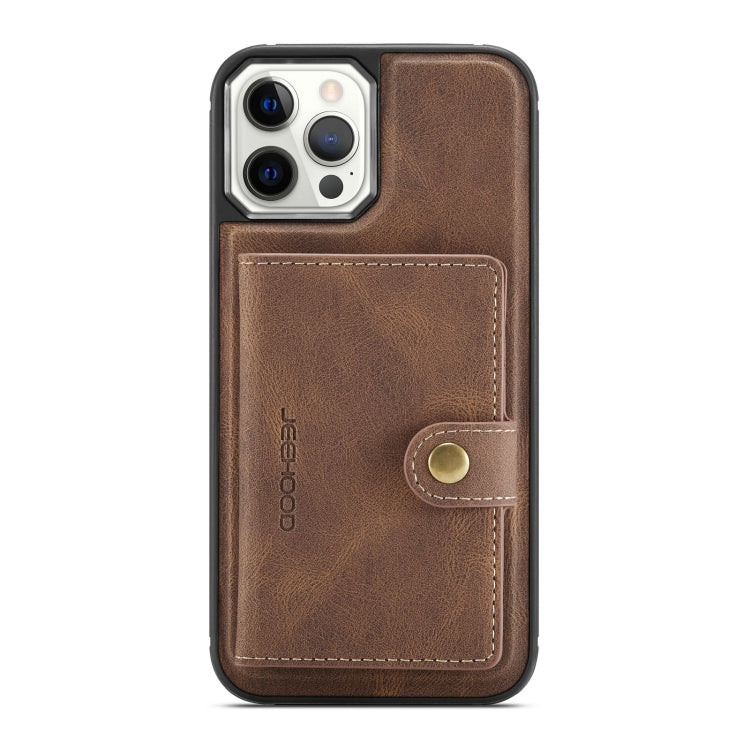 For iPhone 12 Pro Max JEEHOOD Retro Magnetic Detachable Protective Case with Wallet & Card Slot & Holder(Brown) - HoMEdemic™ 