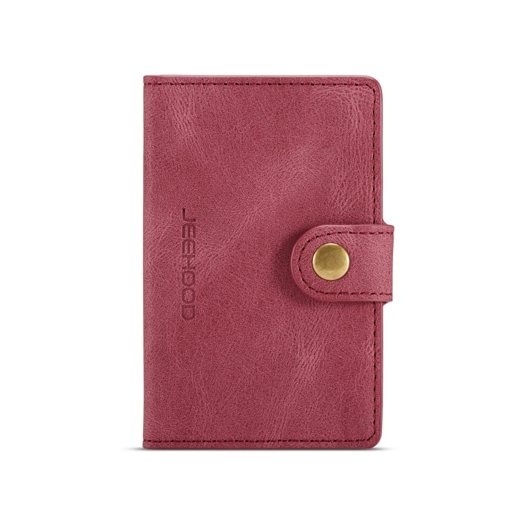 For iPhone 12 Pro Max JEEHOOD Retro Magnetic Detachable Protective Case with Wallet & Card Slot & Holder(Red) - HoMEdemic™ 