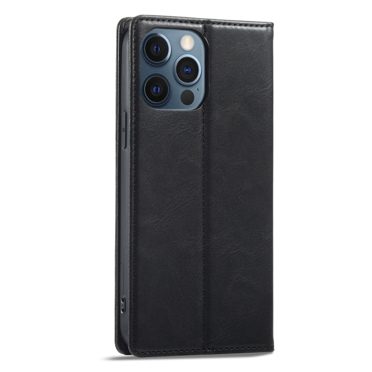 For iPhone 12 Pro Max LC.IMEEKE RFID Anti-theft Leather Phone Case(Black) - HoMEdemic™ 