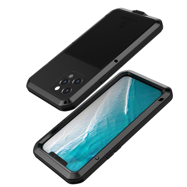 For iPhone 12 Pro Max LOVE MEI Metal Shockproof Life Waterproof Dustproof Protective Case(Black) - HoMEdemic™ 