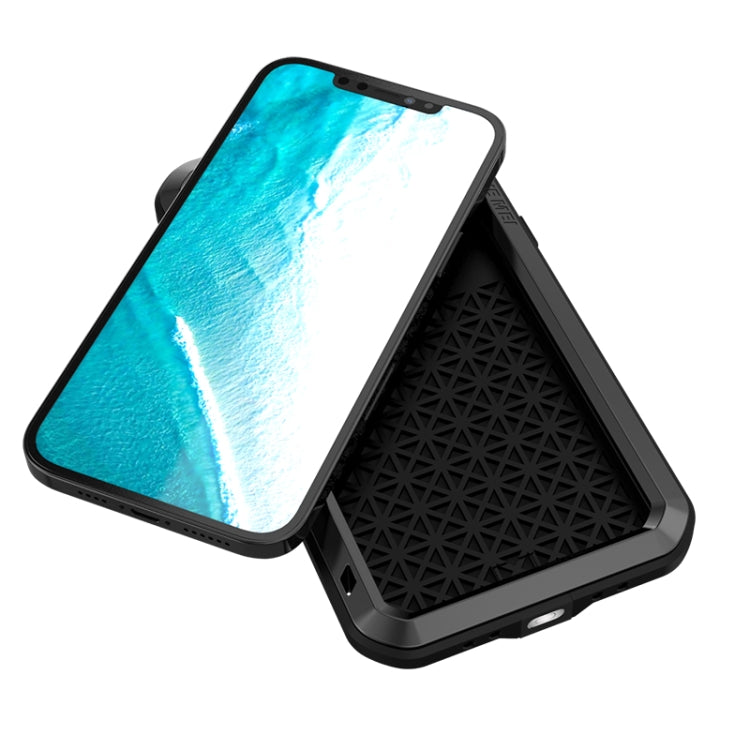 For iPhone 12 Pro Max LOVE MEI Metal Shockproof Life Waterproof Dustproof Protective Case(Black) - HoMEdemic™ 