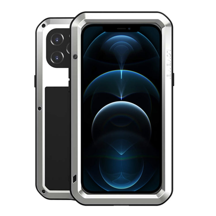 For iPhone 12 Pro Max LOVE MEI Metal Shockproof Life Waterproof Dustproof Protective Case(Silver) - HoMEdemic™ 