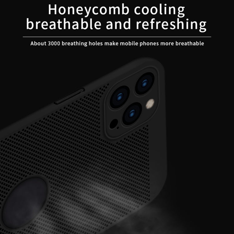 For iPhone 12 Pro Max MOFi Honeycomb Texture Breathable PC Shockproof Protective Back Cover Case(Black) - HoMEdemic™ 