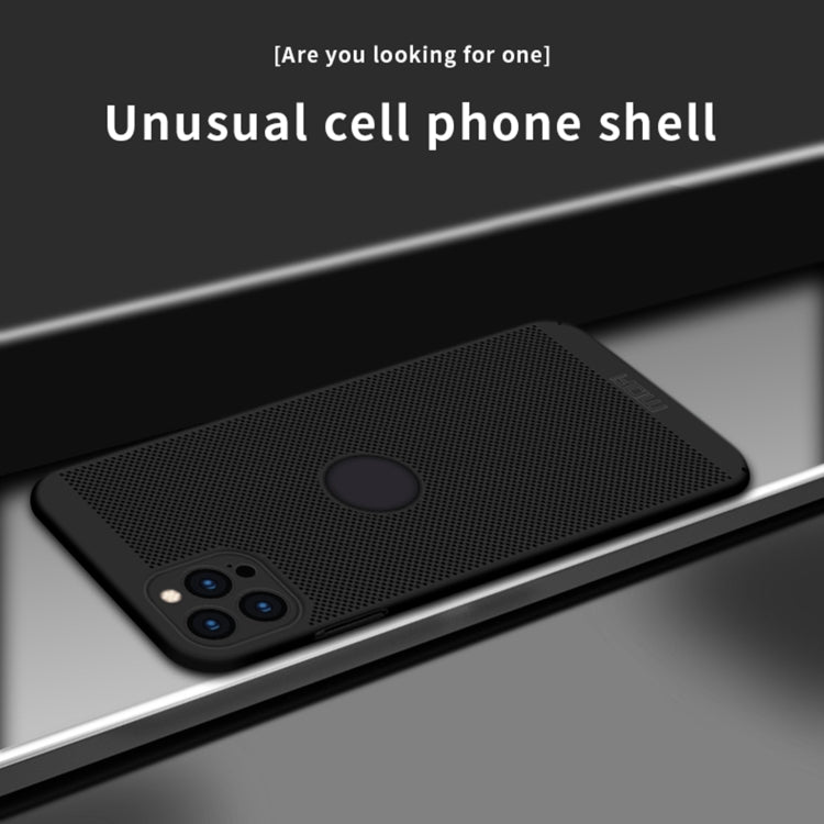 For iPhone 12 Pro Max MOFi Honeycomb Texture Breathable PC Shockproof Protective Back Cover Case(Black) - HoMEdemic™ 
